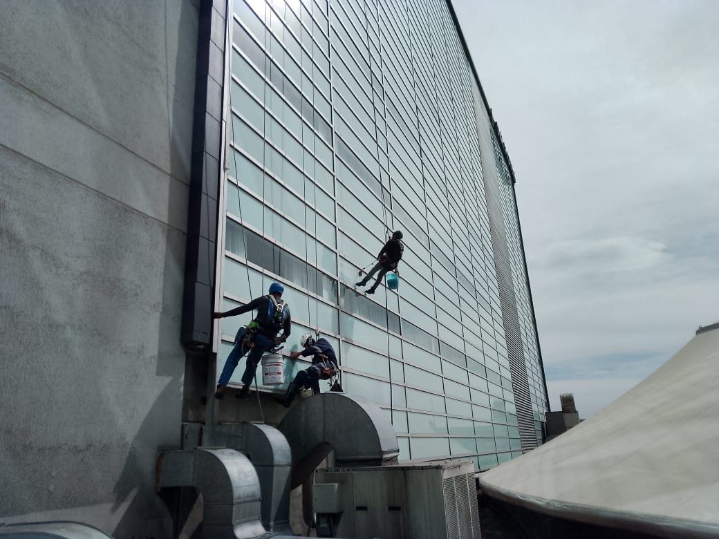 Equipo de trabajo ALPPI realizando servicios de limpieza profesional